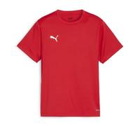 PUMA Unisex Teamgoal Jersey Jr Tee, Puma Red-puma White-Fast Red, 128 EU