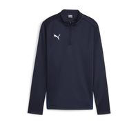 PUMA Unisex Teamgoal Training 1/4 Zip Slim Fit Top, Puma Navy-puma White-Persian Blue, 128 EU