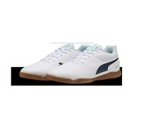 PUMA Unisex TRUCO III Soccer Shoe, White-Aqua-Fizzy Light, 8 UK