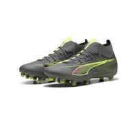 PUMA Unisex Ultra 5 Match+ FG Soccer Shoe, Matte Aged Silver-Yellow Alert Aged Silver, 6.5 UK