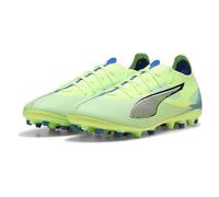 PUMA Unisex Ultra 5 Match MG Soccer Shoe, Fizzy Apple White-BLUEMAZING, 11.5 UK