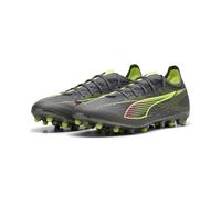 PUMA Unisex Ultra 5 Match MG Soccer Shoe, Matte Aged Silver-Yellow Alert Aged Silver, 6 UK