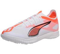 PUMA Unisex Ultra 5 Match TT Soccer Shoe, White Black-Glowing RED, 5 UK