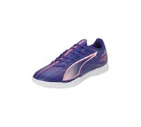 PUMA Unisex Ultra 5 Play IT Soccer Shoe, Lapis Lazuli White-Sunset Glow, 7 UK