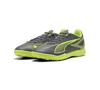 PUMA Unisex Ultra 5 Play TT Soccer Shoe, Matte Aged Silver-Yellow Alert Aged Silver, 8 UK