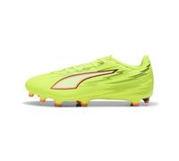 PUMA Unisex Ultra 6 Play Firm Ground/Artifical Ground Football Boots, Yellow Alert-PUMA Black-Glowing Red-Lime Squeeze, 8 UK