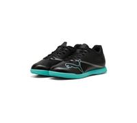 PUMA Unisex Ultra 7 Play Indoor Training Football Boots, PUMA Black-Intense Mint, 13 UK