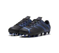 PUMA Boy's Unisex Kids ATTACANTO FG/AG JR Soccer Shoe, Black-BLUEMAZING, 11 UK Child