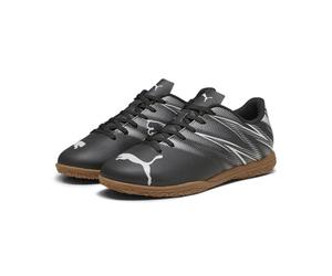 Puma Unisex Youth Attacanto It Jr Soccer Shoes, Puma Black-Silver Mist, 4.5 UK