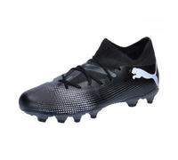 PUMA Unisex Youth Future 7 Match FG/AG JR Soccer Shoe, PUMA Black-PUMA White, 2 UK