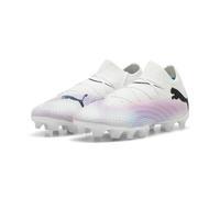 Puma Unisex Youth Future 7 Pro Fg/Ag Jr Soccer Shoes, Puma White-Puma Black-Poison Pink, 10 UK