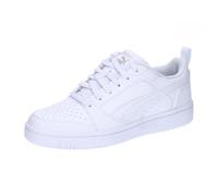 PUMA Unisex Youth Rebound V6 LO JR Sneaker, PUMA White-Cool Light Gray, 6 UK