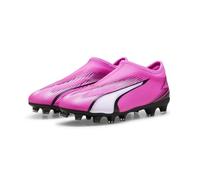 Puma Unisex Youth Ultra Match Ll Fg/Ag Jr Soccer Shoes, Poison Pink-Puma White-Puma Black, 11.5 UK