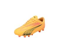 Puma Unisex Youth Ultra Play Fg/Ag Jr Soccer Shoes, Sun Stream-Puma Black-Sunset Glow, 2.5 UK
