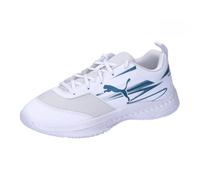 PUMA Unisex Youth VARION II JR Indoor Court Shoe, PUMA White-Blue Horizon, 4.5 UK