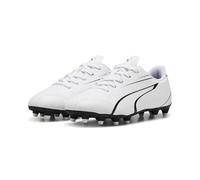 PUMA Vitoria FG/AG JR Soccer Shoe, White Black, 2 UK