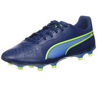 PUMA Unisex's King Match Fg/Ag Track Shoe, Persian Blue Pro Green Ultra Blue, 10 UK