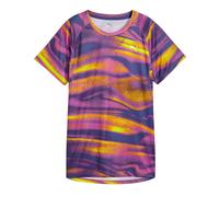 Puma Velocity All-Over Print Purple Yellow Women's T-shirt, Size M