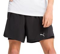 PUMA Men's Velocity 2 in 1 Running Shorts, Black, M