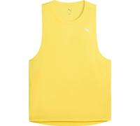 Puma Velocity Mens Running Vest Yellow Run Sleeveless Crew Neck Jogging Tank Top