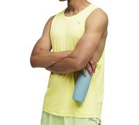 Puma Velocity Mens Running Vest Yellow Run Sleeveless Crew Neck Jogging Tank Top