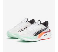 Puma Velocity Nitro 4 Trainers Mens Road Running Shoes Hyrox White/Red 8 UK