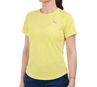 Puma Velocity Womens Running Top Yellow Short Sleeve Run Crew Neck T-Shirt