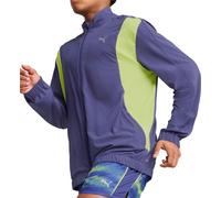Puma Velocity Woven Mens Running Jacket Blue Run Lightweight Full Zip Zip Pocket