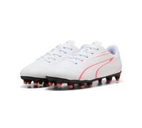 PUMA Vitoria FG/AG Children's Football Boots White Red Artificial Grass