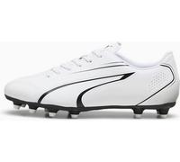 (4 UK, White/Black) Puma Childrens/Kids Vitoria Football Boots