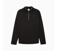 PUMA Waffle Fleece Quarter-Zip Top Shirt Men, Black, size Medium
