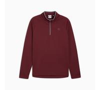 PUMA Waffle Fleece Quarter-Zip Top Shirt Men, Ruby Shimmer, size Large
