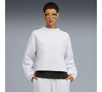 PUMA Wardrobe Essentials Oversized Crew Shirt Women, Silver Mist, size Medium