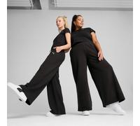 PUMA Wardrobe Essentials Relaxed Wide Leg Sweatpants Women, Black, size Small