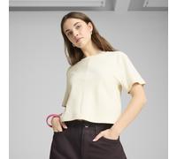 PUMA WARDROBE Essentials Ribbed Relaxed T-Shirt Top Tee - Womens
