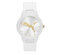 PUMA Watch for Women Reset, Three Hand movement, 36mm White Polycarbonate case with a Polyurethane strap, P1013
