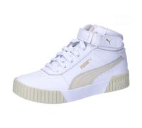 Puma Women Carina 2.0 Mid Sneakers, Puma White-Alpine Snow-Puma Gold, 5.5 UK