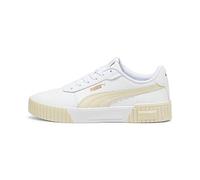 Puma Women Carina 2.0 Sneakers, Puma White-Sugared Almond-Puma Gold, 4 UK