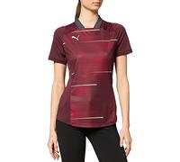 PUMA Women Ftblnxt Graphic Shirt W Jersey - Vineyard Wine-Green Glimmer, M
