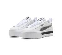 PUMA Women Mayze Velvet Dream Sneakers White-Dusky Gray 5