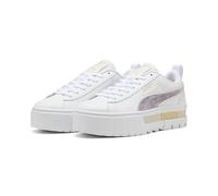 PUMA Women Mayze Velvet Dream Sneakers White-Plum Jam 6.5