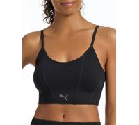 PUMA Women's 2 Pack Seamless Sports Bra, Opaque, White/Black, L