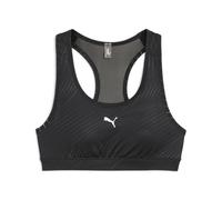 PUMA Women's 4keeps Bra (Available in Plus Sizes), Puma Black-Run Q3 AOP Aw24, XXL