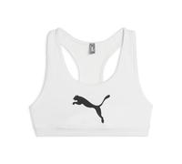PUMA Women's 4keeps Bra (Available in Plus Sizes) Sports, Opaque, White-Big Black Cat, XXL