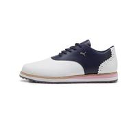 PUMA Womens Avant Waterproof Spikeless Golf Shoes, Female, White/deep navy, 5 | American Golf