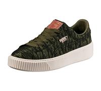 PUMA Women's Basket Platform VR WN's Sneaker, Olive Night-Olive Night, 4 UK
