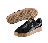 PUMA Women's Basket Platform Vs WN's Gym Shoes, Black Gold, 3.5 UK
