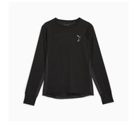 PUMA Women's Black Seasons Polypropylene Long Sleeve Running Shirt for All Weather