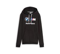 PUMA Women's BMW M Motorsport Essentials Logo Fleece Hoodie Hooded Sweatshirt, Black-ss24, L