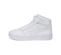 PUMA Womens Carina 2.0 Mid Sneakers White White Silver 8.5